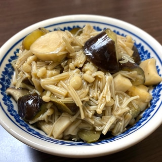 簡単！茄子とキノコの出汁つゆ煮